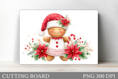 Christmas Cutting Board Design. Gingerbread Cutting Board Product Image 1