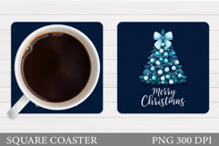 Christmas Tree Coaster Design. Merry Christmas Coaster Product Image 1