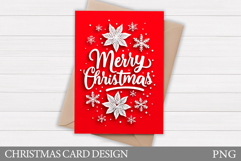 Merry Christmas Card Design. Christmas Card Printable Product Image 1