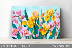 Floral Cutting Board Design. Flowers Cutting Board Product Image 1