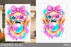 Cute Dog Garden Flag Design. Funny Garden Flag Sublimation Product Image 1