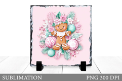 Cute Gingerbread Sublimation. Gingerbread Slate Design Product Image 1