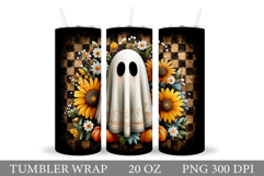 Ghost Tumbler Sublimation. Halloween Tumbler Design Product Image 1