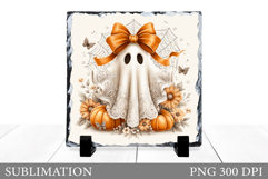 Halloween Ghost Slate. Halloween Pumpkin Sublimation Product Image 1