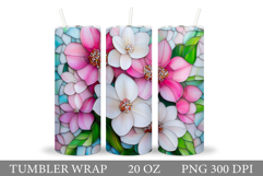 Flowers Tumbler Design. Sublimation Tumbler Flower Product Image 1