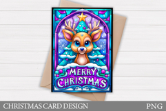 Christmas Deer Card Printable. Christmas Card Design Product Image 1
