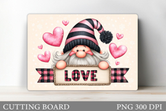 Valentines Gnome Cutting Board. Valentine Cutting Board Product Image 1