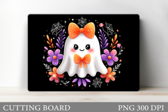 Cute Halloween Cutting Board. Cute Ghost Cutting Board Product Image 1