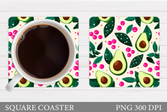 Avocado Coaster Design. Avocado Sublimation Product Image 1