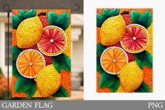 Lemons Garden Flag Design. Summer Garden Flag Sublimation Product Image 1