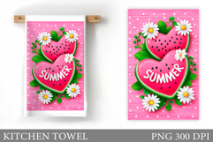 Summer Kitchen Towel Design. Watermelon Kitchen Towel Product Image 1