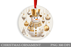 Snowman Christmas Ornament. Winter Christmas Ornament Design Product Image 1
