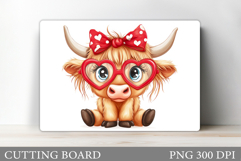 Cute Cow Cutting Board Design. Cow Sublimation Product Image 1