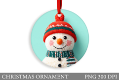 Snowman Christmas Ornament. Snowman Ornament Design Product Image 1