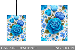 Roses Car Air Freshener. Flowers Car Air Freshener Design Product Image 1