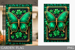 Butterfly Garden Flag Design. St Patrick Garden Flag Product Image 1