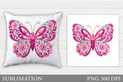 Butterfly Pillow Sublimation. Butterfly Sublimation Product Image 1