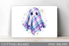 Ghost Cutting Board Sublimation. Halloween Cutting Board Product Image 1