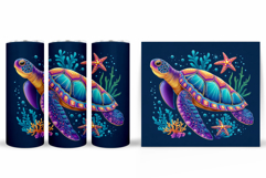 Turtle Tumbler Design. Sea Turtle Tumbler Sublimation Product Image 2