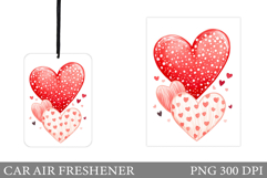 Valentines Day Car Air Freshener. Heart Car Air Freshener Product Image 1