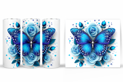 Butterfly Flowers Tumbler. Butterfly Tumbler Sublimation Product Image 2