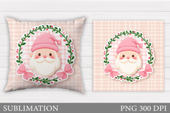 Santa Claus Pillow Design. Christmas Pillow Sublimation Product Image 1