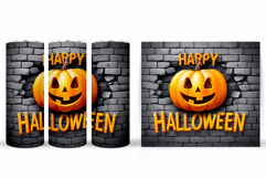 Scary Pumpkin Tumbler Design. Halloween Tumbler Sublimation Product Image 2