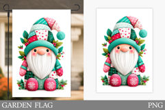 Christmas Gnome Garden Flag. Christmas Garden Flag Design Product Image 1