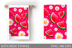 Watermelon Kitchen Towel. Summer Kitchen Towel Design Product Image 1