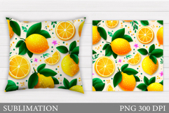 Lemons Pillow Design. Lemons Sublimation Product Image 1