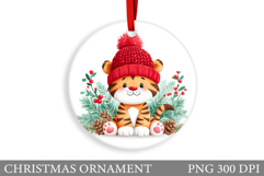 Cute Tiger Christmas Ornament. Christmas Ornament Design Product Image 1