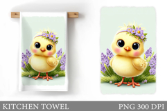 Spring Chick Kitchen Towel. Spring Kitchen Towel Design Product Image 1