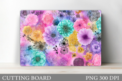 Floral Cutting Board Design. Flowers Cutting Board Product Image 1