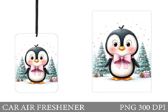 Cute Penguin Car Air Freshener. Christmas Car Air Freshener Product Image 1