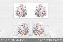 Christmas Bird Mug Design. Christmas Mug Sublimation Product Image 1