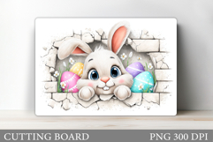 Easter Bunny Cutting Board. Easter Cutting Board Sublimation Product Image 1