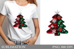 Christmas Tree T-Shirt Design. Christmas Tree Sublimation Product Image 1