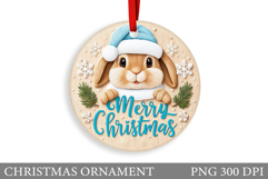 Cute Bunny Christmas Ornament. Christmas Ornament Design Product Image 1