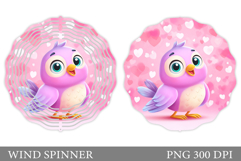 Valentines Bird Wind Spinner. Valentines Wind Spinner Design Product Image 1