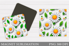 Daisy Flowers Magnet. Floral Magnet Design Product Image 1