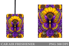 Butterfly Car Air Freshener Design. Butterfly Sublimation Product Image 1