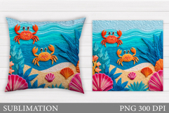 Crab Pillow Sublimation. Crab Sublimation Product Image 1