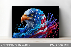 Patriotic Eagle Cutting Board. Patriotic Eagle Sublimation Product Image 1