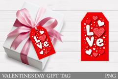 Valentines Gift Tag Design. Love Gift Tag Printable Product Image 1