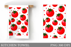 Tomato Kitchen Towel Design. Tomato Sublimation Product Image 1