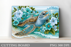 Sea Turtle Cutting Board. Sea Turtle Sublimation Product Image 1