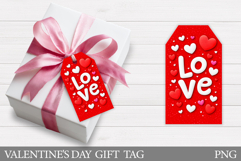 Love Gift Tag Printable. Valentines Gift Tag Design Product Image 1