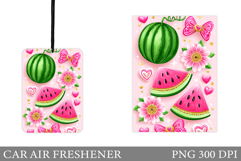 Watermelon Car Air Freshener. Watermelon Sublimation Product Image 1