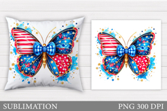 Butterfly Pillow Design. Butterfly Sublimation Product Image 1