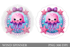Jellyfish Wind Spinner Sublimation. Jellyfish Sublimation Product Image 1